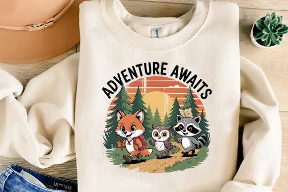Adventure Awaits PNG Graphics for T-Shirt Designs
