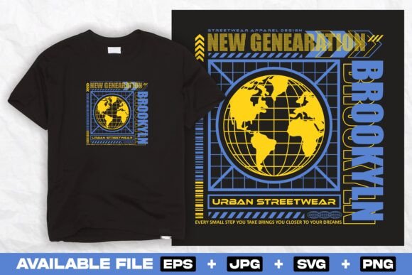 Brooklyn Worldwide Streetwear Graphics for T-Shirt Designs