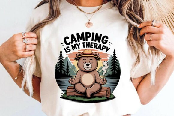 Camping is My Therapy PNG Graphics
