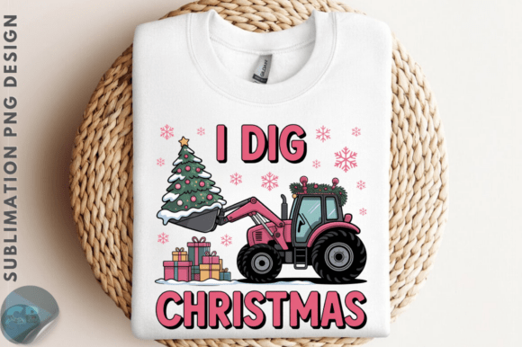 Christmas Tractor PNG Design Graphics