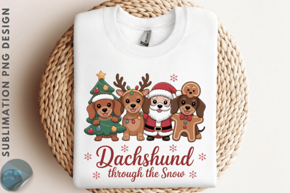 Dachshund Christmas PNG: Graphics for Local Branding
