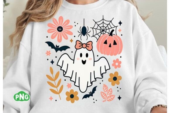 Halloween Pink Ghost PNG, Pink Pumpkin