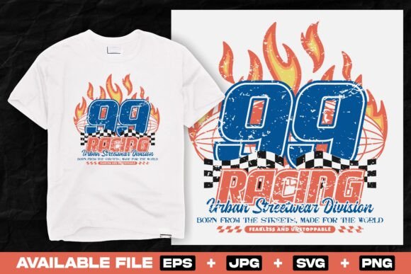 Racing Urban Streetwear Print Design Graphics