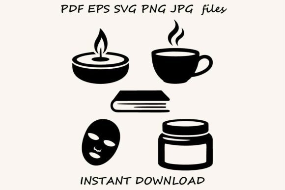 Self Care Silhouettes Bundle: Graphics for Wellness Content