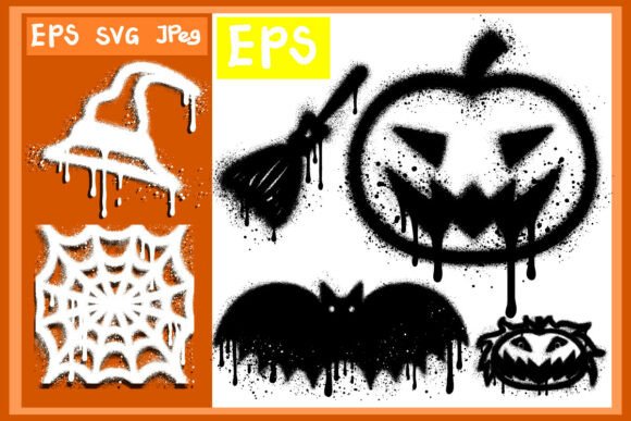 Six Funny Halloween Images: Graphics and Illustrations for Creative Sellers