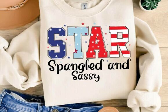 Star Spangled and Sassy PNG Design: Graphics for T-Shirt Designs
