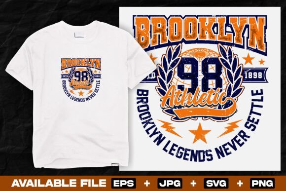 Vintage Brooklyn Varsity Grunge Design Graphics